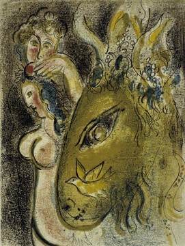 Paradise Lithographie Zeitgenosse Marc Chagall Ölgemälde